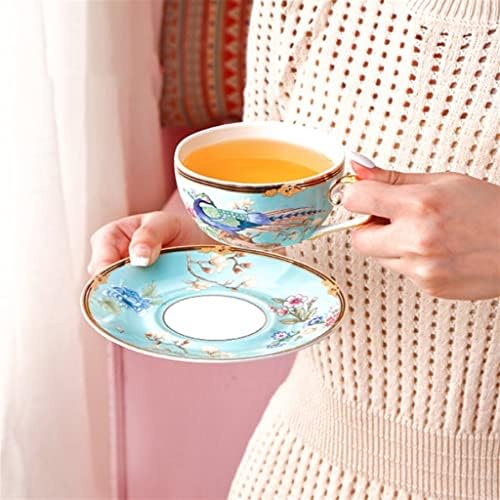 Fguikz порцелански чај сет креативен цветен чај чај чаша чаша мајка тенџере сет коска порцелан цветен чај тенџере