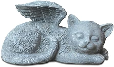 Меморијална Статуа На Миленичиња Мачка Ангел, Заспана Мачка Со Ангелски Крилја, Спомен-Статуа На Мачка Од Смола Во Чест На