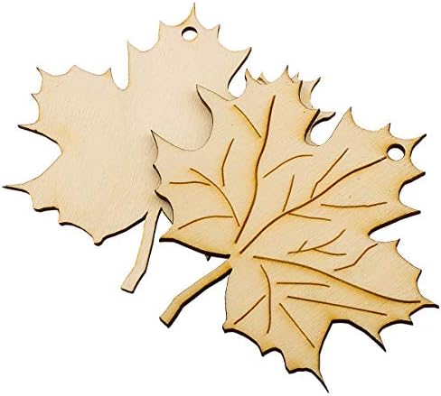 Лето-зраци 20 парчиња Ласерски Исечени Дрвени Лисја Од Јавор Празнична Есенска Декорација На Теми