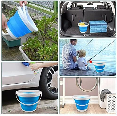 Склопувачка пластична корпа 3L/0,8 галони мини тркалезна корпа за кофи за чистење на кофа за чистење, преклопна вода за миење садови за заштеда