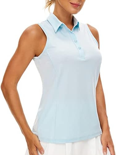 Caseiенски женски голф Поло кошули upf 50+ Брзи суви положни полови кошули Атлетски резервоарувачки врвови кошули