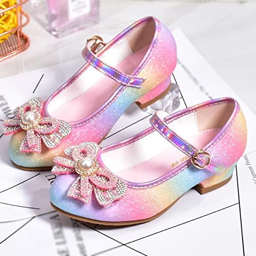 Деца чевли со дијамантски сјајни сандали принцези чевли се поклонуваат високи потпетици покажуваат чевли за принцези чевли чевли за