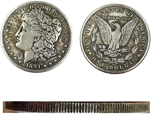 Американска трговска валута Морган сребрен долар 1891 Морган орел Странски антички сребрен долар копија за домашни простории за