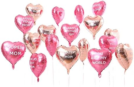 18 Парчиња Денот На Мајката Партија Балони Комплет Украси 16 инчен Фолија Балон Постави Среќен Ден На Мајката Најдобра Мајка Балон Постави