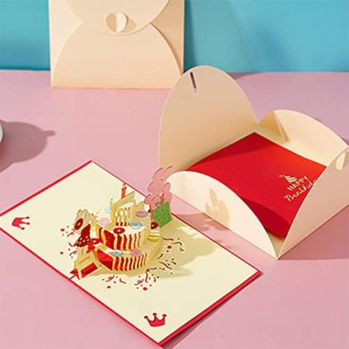 Роденденска торта Поп -доп картичка, Поп -до УПОТРЕБА КАРТИРАНА КАРТИНА Уникатна 3Д торта, 3Д скокачки честитки за мајка ќерка, сестра и