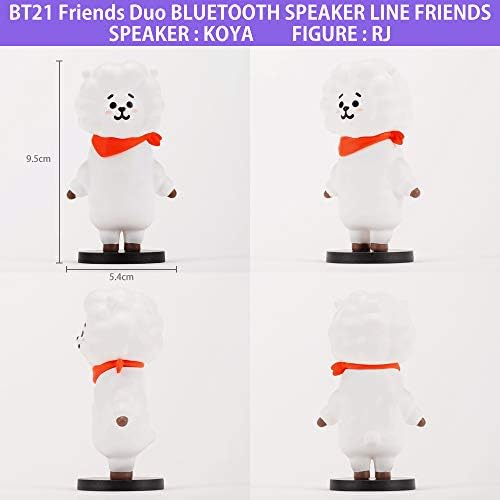 BT21 Официјални БТС пријатели дуо Bluetooth стерео преносен звучник и фигура поставена за дома, на отворено, патување