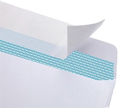 500#10 Безбедносни коверти за безбедност на двојни прозорец - за фактури, изјави и документи, безбедносни затемнети - enveguard, големина 4-1/8 x 9-1/2 -white - 24 lb - 500 броење