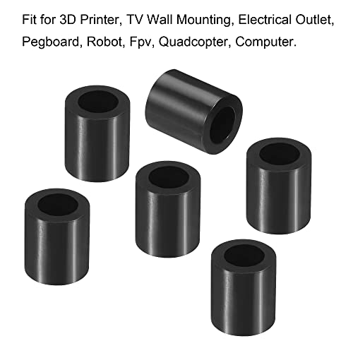 Мијалник за растојание од тркалезно растојание, 200 пакет најлон 4.2мм ID x 7mm OD x 8mm l за M4 завртки блокираат 3D печатач ТВ wallид за монтирање