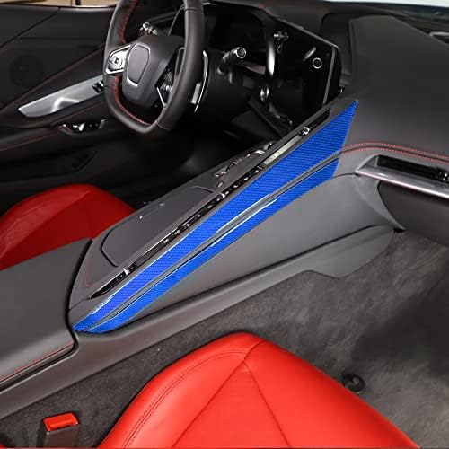 Fgtagtal Меки Јаглеродни Влакна Климатик Прекинувач Панел Трим Лента Одговара За Chevrolet Corvette C8 Stingray 2020-2023, Центар Конзола AC
