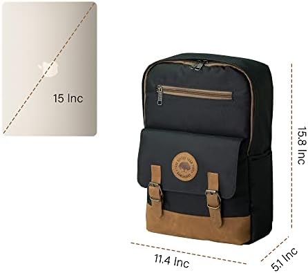 Ramsburry Casual Daypack, оригинални кожни делови, патувања, ранец на лаптоп за жени жени, водоотпорен ранец, вклопува лаптоп од 15 инчи