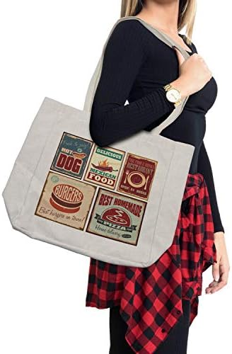 Амбесон, ретро торба за купување, носталгичен калај ги потпишува мексиканските отпечатоци од храна, стари дизајн на рекламни лого, дизајн,