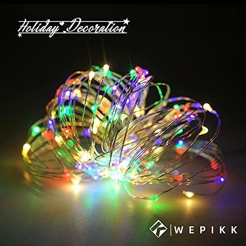 Wepikk Fairy String Lights 16.4 ft 50 LED светла 4 бои 8 режими Twinkle Switch USB приклучок со тајмер далечински управувач на отворено
