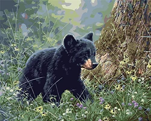 Дијамантско сликарство DIY црна мечка бебе 5D рачно занаетчиски занаети Кристал rhinestones занаети погодни за ресторани, кафулиња, канцеларии