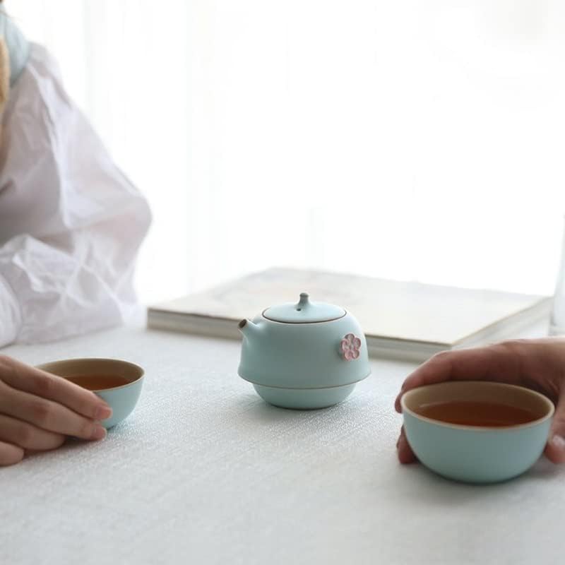 Преносен сет за керамички чај сет керамички керамички отворено домашно патување подарок чај сет домашен чај пиење сет