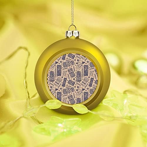 Гроздобер алоха тики Божиќни украси топки разнишани украси за новогодишни украси што висат декорации со топка приврзоци