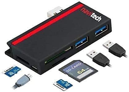 Навитех 2 во 1 ЛАПТОП/ТАБЛЕТ USB 3.0/2.0 Hub Адаптер/Микро USB Влез со Читач НА Sd/Micro SD Картички Компатибилен Со Lenovo