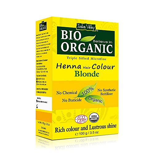 Долината инд Био Органска Природна боја на коса Од Хена за покривање на сива коса И Боја На коса Русокоса 100гм