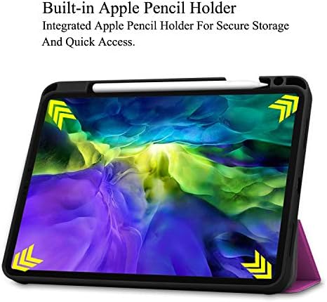 Случај на Artyond за iPad Pro 11 Inch 2 -ри/3 -та генерација 2020/2021, Flip Trifold Stand Case со држач за молив и автоматски сон/буден