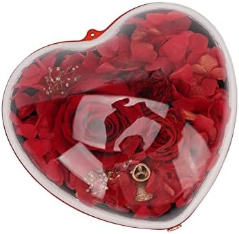 Окујонска Кутија За Накит За Цвеќе, Извонредна Елегантна Фиока Кутија За Накит Во Форма На Срце Пластика За Обетки За Жени