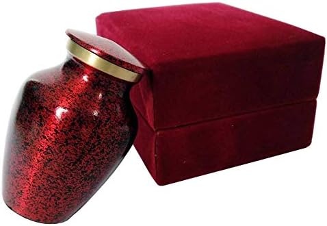 Прослава На Животот Мини Црвена Мала Кремација Спомен Урна За Човечка Пепел-Убава И Безвременска Најдете Удобност Секогаш Кога Ќе