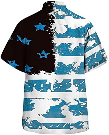 МИАШУИ Надворешна Облека Машка Пролет Лето Знаме На Денот На Независноста Мода Обична Забава Плажа Лабаво Печатење Кратко Големо