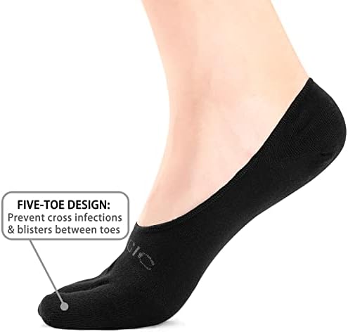 Аомагични Чорапи За Прсти Без Шоу За Жени Мажи Кои Трчаат Со Пет Прсти Атлетски Невидливи Чорапи За Облоги, Отстранувајќи Ја Влагата