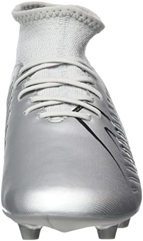 Нов биланс Унисекс Текела V4 Magique FG фудбалски чевли, сребро/светла лапис/црна, 9 американски мажи