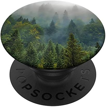 Шумски дрвја од бор од отворено магливи планини пешачење камп PopSockets PopGrip: Заменлива зафат за телефони и таблети