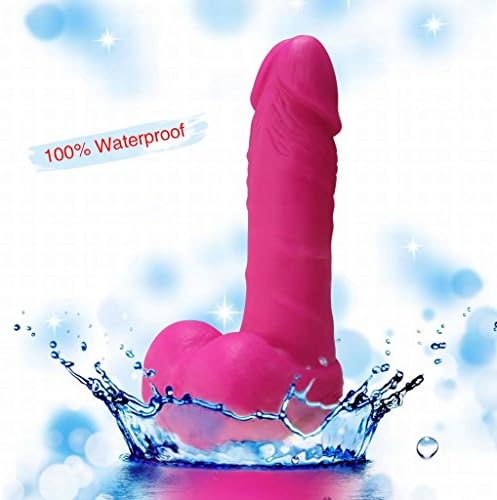 Jneja Добра масаџерска играчка за здравје на жените - одлично за спиење - 8 инчи со чаша за вшмукување на раце - розова