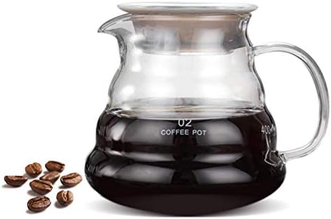 Стакло кафе карафе, 16,9oz/500ml истурете над стакло кафе сервер кафе сад вода карафе стакло кафе -котел за кафе