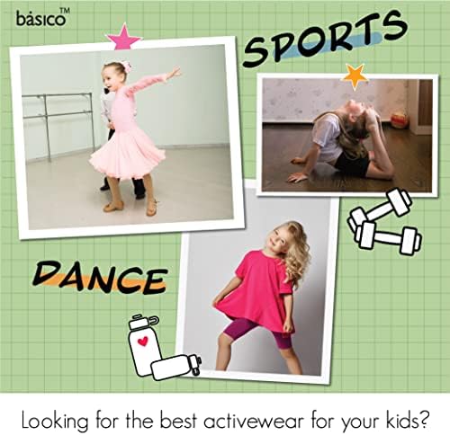 BASICO 6, 12PK девојки танцувачки шорцеви под фустани за танцување велосипеди за спортски игралишта или под здолништа