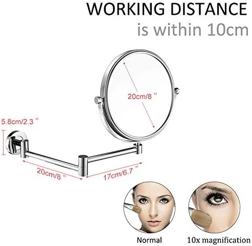 Зеах wallид монтиран шминка огледала зголемувајќи го цврсто прилагодување на козметичко огледало за козметичко огледало на бања суета огледала