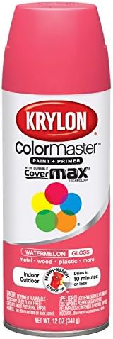Krylon K05210807 Colormaster Paint + Primer, Gloss, Banner Red, 12 Mo.