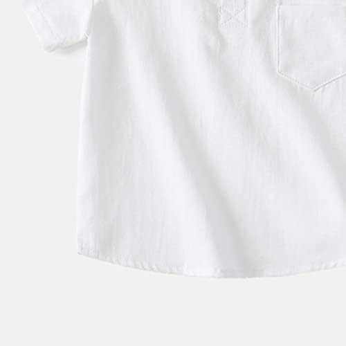 Детско новороденче дете дете бебе момчиња солидна кратка ракав џеб маица блуза врвови момчиња маица со долг ракав со големина 8