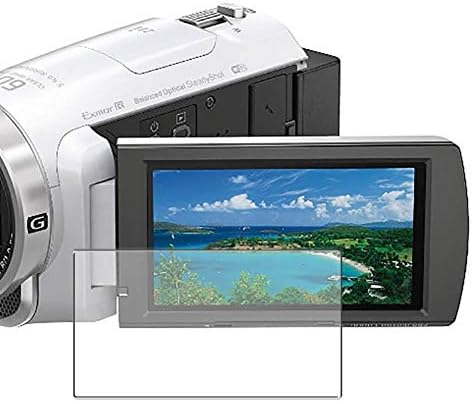 Puccy 3 пакет анти-сино светло заштитен филм на екранот, компатибилен со Sony Digital Camcorder Handycam HDR-PJ680 TPU чувар （Не