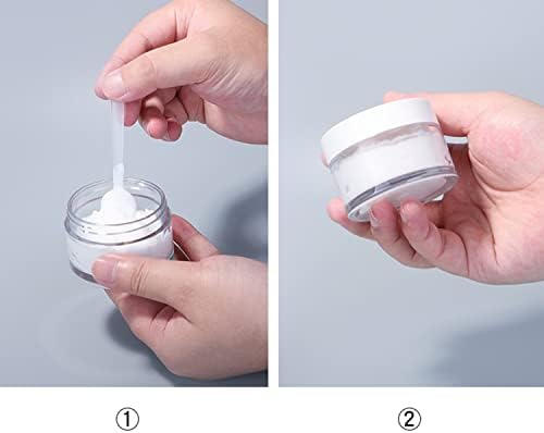 QixiVcom 6 пакет 8 мл пластична тегла чиста крема шише Произветка Доказ пластичен козметички контејнер со бело капаче патување