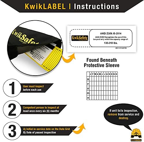 Kwiksafety rattler 4 пакет единечна нога 6ft безбедност на лента OSHA ANSI Опрема за заштита од есен апсење