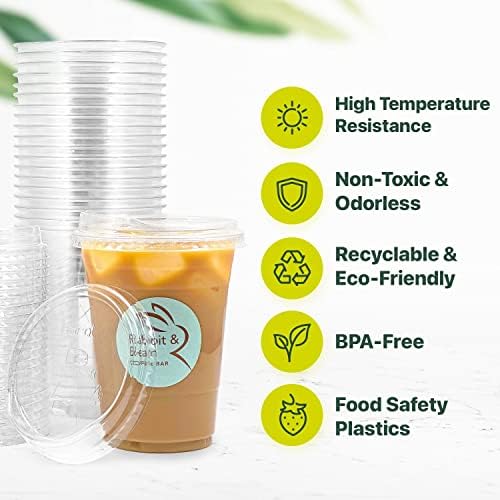 [50 Пакет] Капаци За Пиење Без Слама за 12-24 мл Проѕирна Пластична Шолја За Кафе