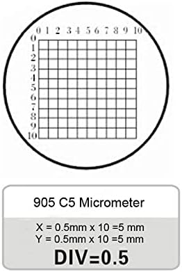 Лабораториска Микроскопска Опрема ДИВ 0,5 ММ Ц5 Мрежна Вредност На Ќелијата Микрометар Микроскоп Микроскоп Додатоци За Микроскоп