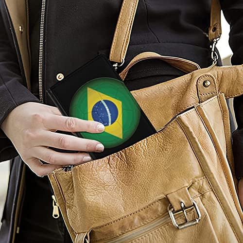 Бразил Фудбал Знаме Стилски Носителот Пасош Покритие Паричник Картичка Случај Патна Исправа Организатор за Мажи &Засилувач; Жените