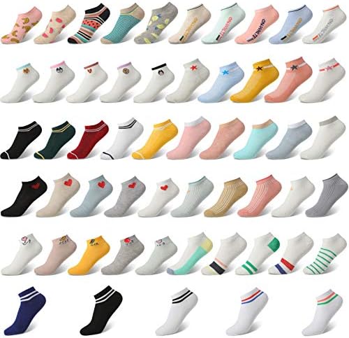 Гејога 55 Пара Жени Атлетски Чорапи До Глужд Ниски Спортски Чорапи Невидливи Секојдневни Чорапи За Трчање Женски Чорапи Поставени За Активности
