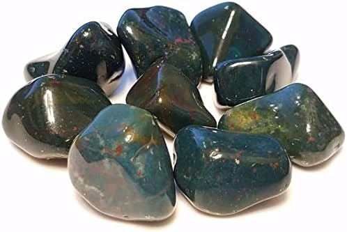 50g Tumbled Bloodstone Heliotrope Gemstone Crystals 4-8 камења карпи примероци