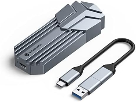 Yottamaster NVMe Комплет 20Gbps, USB C 3.2 Gen2X2 Надворешен M. 2 NVMe Комплет Читач Одговара 2230/42/60/80 M и B&засилувач;M Клуч NVMe