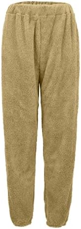 Huенски панталони за плажа на Хуанкд, кадифени обични панталони, лабава удобност руно топло домашно панталони Божиќ