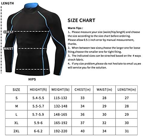 3 пакувања кошули за компресија за мажи со долги ракави за атлетски тренинзи врвови за салата под активен спортски базели