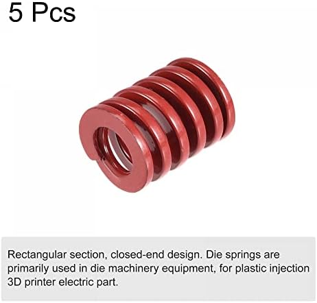 Uxcell 3D печатач умираат пролет, 5 парчиња 12мм OD 20мм долги спирално печатење со средно оптоварување со компресија за компресија,