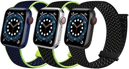 Beardslee 3 Pack Sport Loop Nylon Band компатибилен со Apple Watch Iwatch Bands 49mm 38mm 40mm 41mm 42mm 44mm 45mm жени ， удобни најлонски