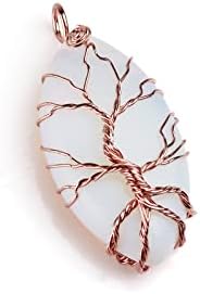 ѓердан од винтиџ за лекување на кристали, завиткан од дрвото на животните накит подароци за девојчиња и жени