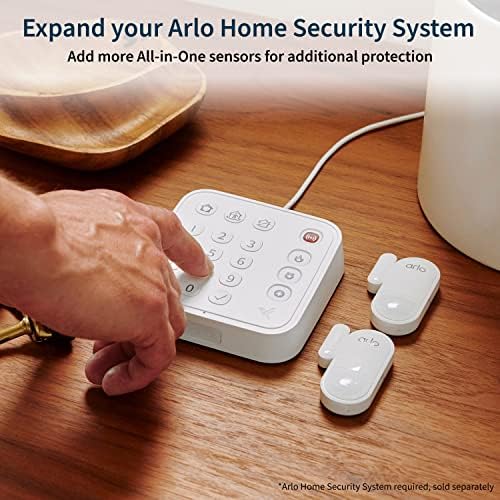 Сензорот на Арло се-во-еден со 8 функции за систем за безбедност на домот, сензор за аларм во куќата, аларм за провалници, детектор за чад и Детектор за детектор на СО2