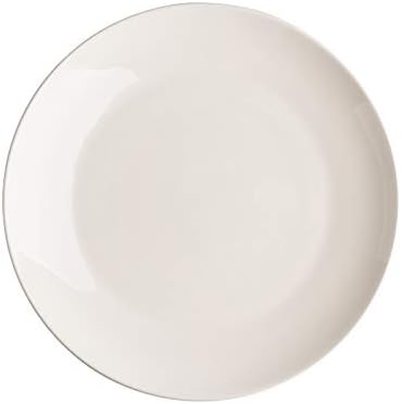 Плоча Razzum Класична плоча за мезе, бела тркалезна вечера за секојдневна употреба, чинија за сервирање од 8 инчи совршена за